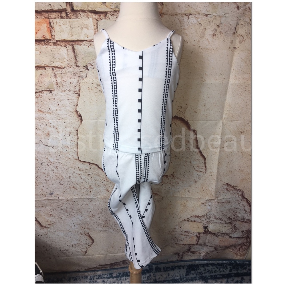 ❌ White Black Retro Barbie 2PC Pant Set - Picture 6 of 16